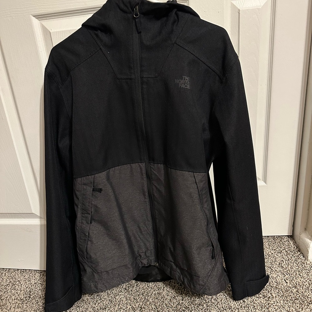 Mens Black/Gray large north face jacket